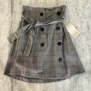 Zara High Waisted Plaid Skirt Size S
